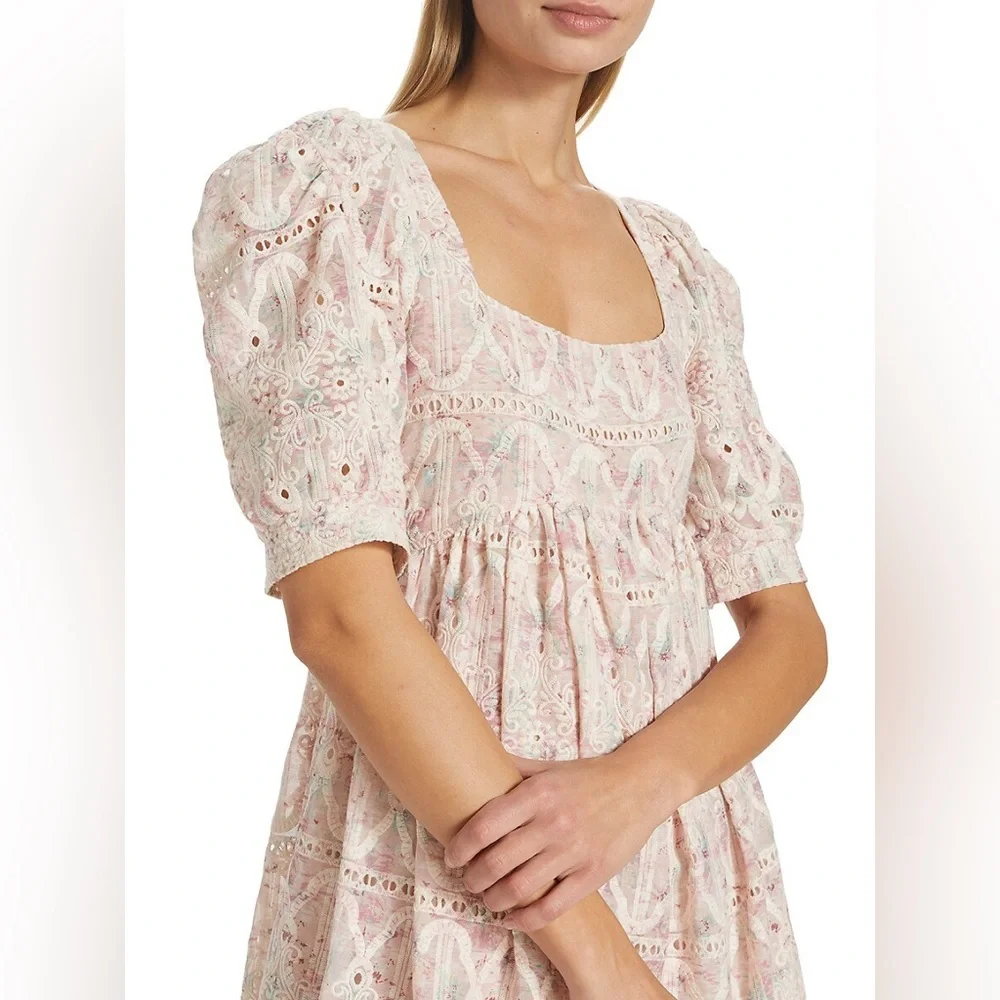 NWT En Saison Kiera Eyelet-Embroidered Mini Dress XS - Picture 4 of 7